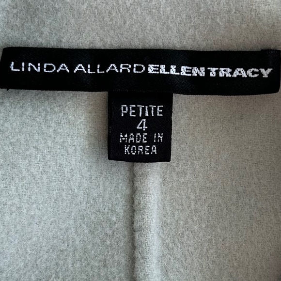 Linda Allard Ellen Tracy 100% Wool Open-Front Jacket Light Gray 4P Cozy Fall - Picture 5 of 10